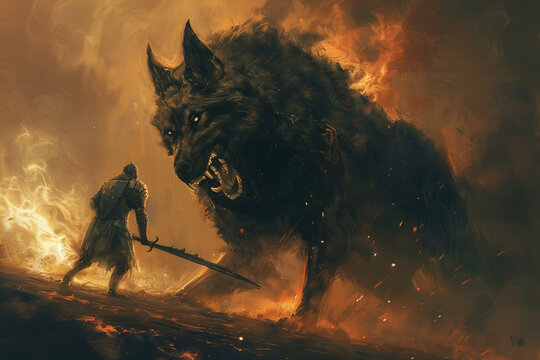 Fighting with dark might, the evil dog warrior strikes fear into the hearts of its enemies.