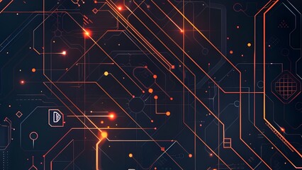 Obraz premium IT security technology background