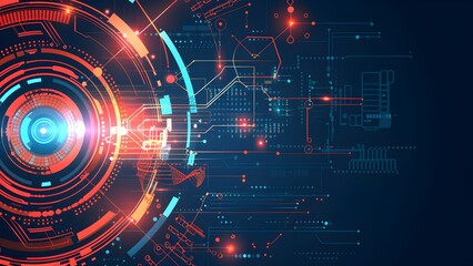 Obraz premium IT security technology background