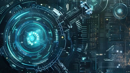 Obraz premium IT technology background