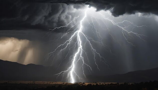 Generated image of lightning in the sky