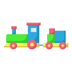 Illustration of Train Toy design Flat Icon