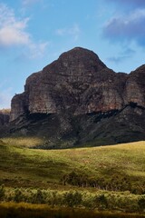Fototapeta premium Closeup of majestic Drakenstein mountains in Wellington South Africa on a sunny day