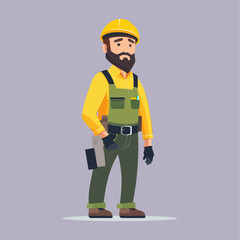foremen worker flat vector il...