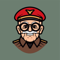 old military veteran icon vec...