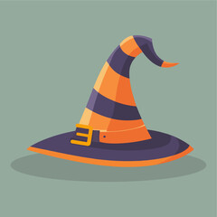 witch wizard hat flat vector ...
