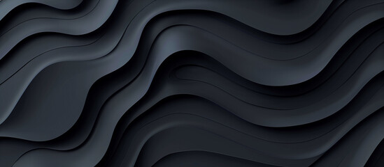 Obraz premium black wavy art abstract background