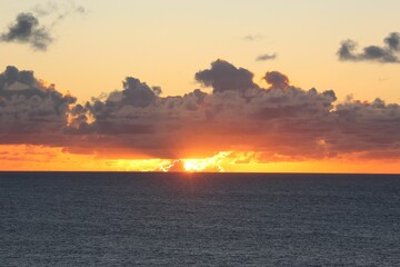 Scenic view of sunset over the sea