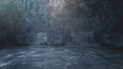 Empty dark abstract old cement wall and gradient studio room interior texture for display products...