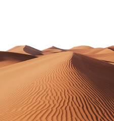Fototapeta na wymiar Desert sand and dunes isolated on a transparent background