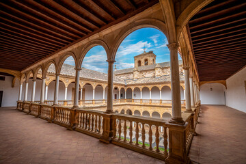 Interior of the beautiful Renaissance cloister of the convent of La Asunción de Calatrava de...