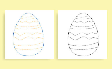dot-to dot activity page with Easter Egg vector illustration