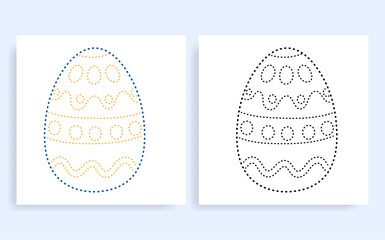 dot-to dot activity page with Easter Egg vector illustration