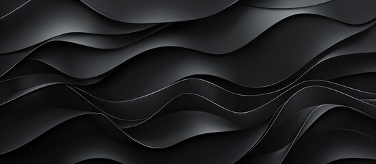 Obraz premium black wavy art abstract background