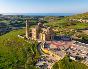 Famous Ta' Pinu church on Gozo island, Malta