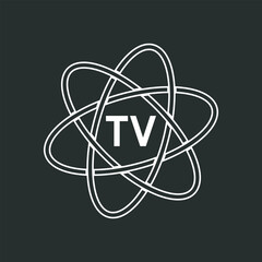 TV letter logo design on white background. TV logo. TV creative initials letter Monogram logo icon concept. TV letter design