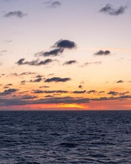 High resolution vertical shot of a serene ocean with no visible inhabitants