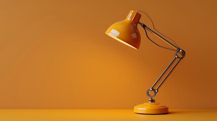 A 3D illustration of a claystyle desk lamp