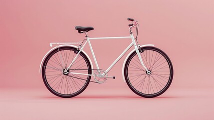 A 3D illustration of a claystyle bicycle