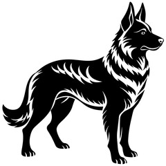 dog silhouette german shepherd 