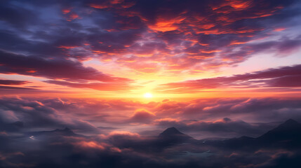 beautiful sunset sky