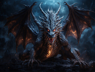 dragon in the night