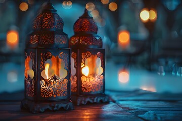 Glowing Lanterns Ramadan Kareem Decoration






