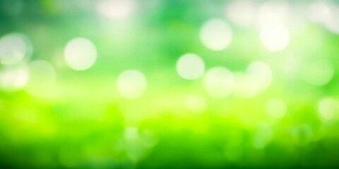 Obraz premium Natural green bokeh light abstract background with copy space. Blurred fresh grass and leaf backdrop