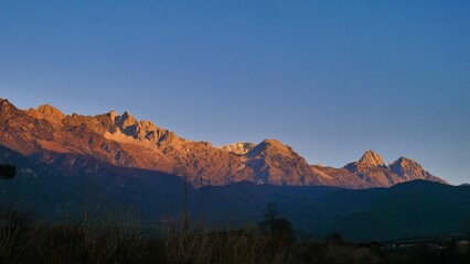 The Golden Yulong Mount in early morning, Lijiang, Yunnan, China