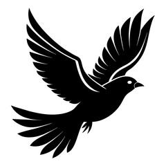 simple flying bird silhouette 