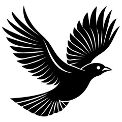 simple flying bird silhouette 
