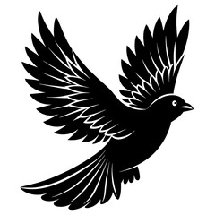 simple flying bird silhouette 