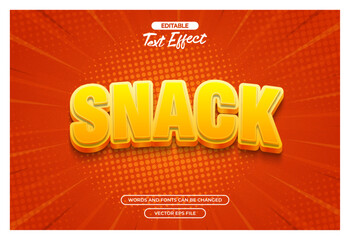 Snack editable text effect