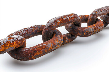 Fototapeta premium Rusty chain, iron, old, industry, attached