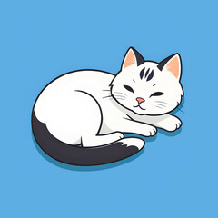 Sleeping cat vector Illustration