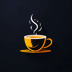Illustration of Cup of coffee with smoke