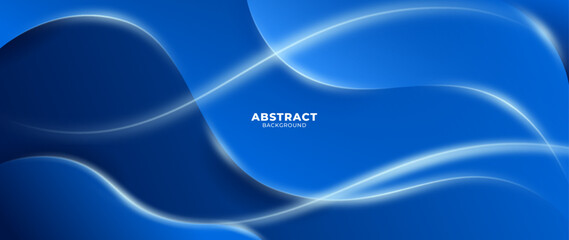 Blue geometric fluid shape background design. Fluid gradient composition.  For poster, web, landing page, wallpaper, name card,.