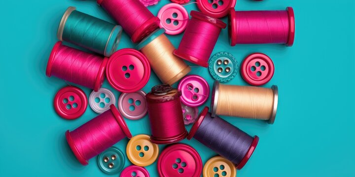 scattered clothes buttons