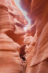 Elevated view of a canyon, with towering rock formations