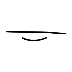 Hand drawn cartoon mouth expression