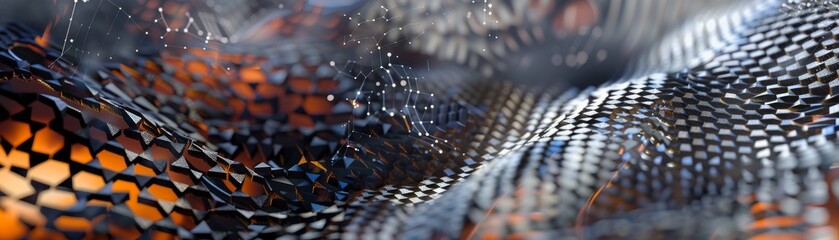 Graphene sheets visualized at the atomic level, emphasizing their unique properties and uses low texture - obrazy, fototapety, plakaty