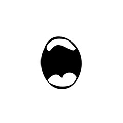 Hand drawn cartoon mouth expression
