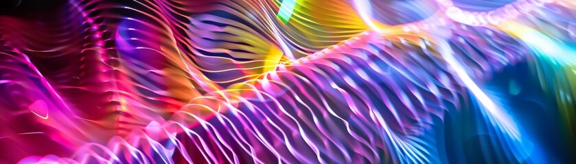 Obraz premium Diffraction patterns through slits, demonstrating wave properties of light no splash