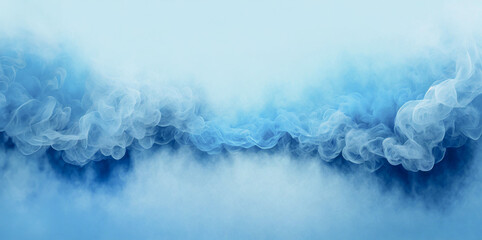 Abstrakcyjne niebieskie tło. Wzór falowany dym - obrazy, fototapety, plakaty