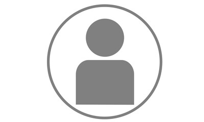 人物ピクトグラム　シルエット　アイコン 上半身アバター　丸囲み