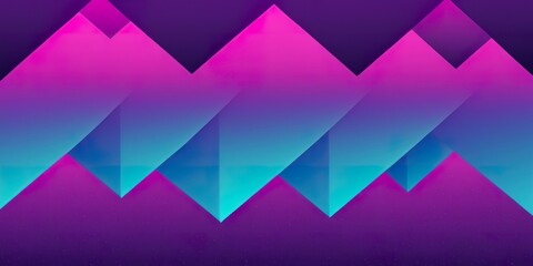 gradient retro abstract background with glowing  geometric shapes