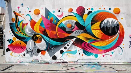 Urban graffiti art showcasing intricate lettering and vibrant street-inspired designs.