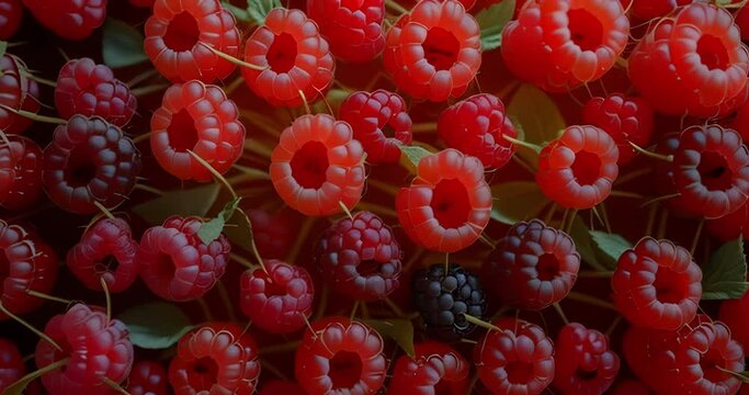 Fresh ripe raspberries background. 