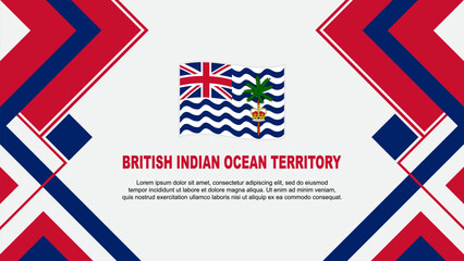 British Indian Ocean Territory Flag Abstract Background Design Template. Independence Day Banner Wallpaper Vector Illustration. Banner