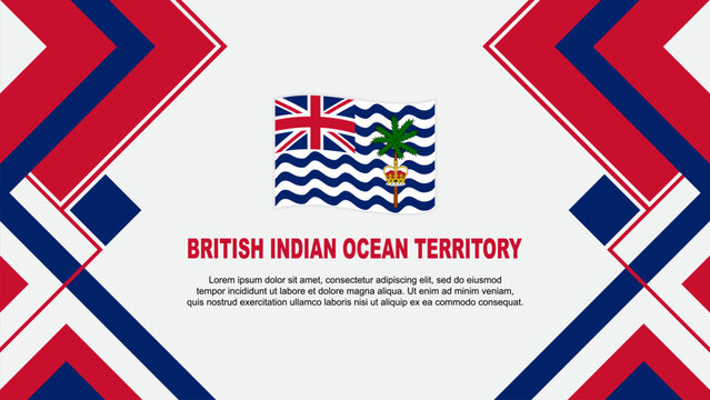 British Indian Ocean Territory Flag Abstract Background Design Template. Independence Day Banner Wallpaper Vector Illustration. Banner